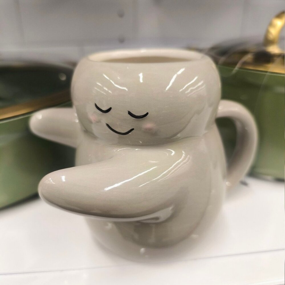 Grey Ghost Halloween Coffee Mug  Ceramic Mug  15.89oz 470ml